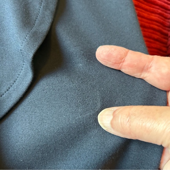 J.Jill Ponte Ruffle Navy Blue Dress. Size Small. - Picture 13 of 15